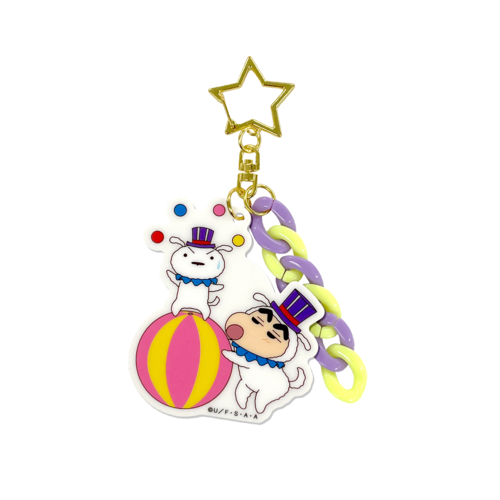 クレヨンしんちゃん アクリルキーホルダー シルクドカスカベ シロ